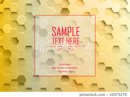 Abstract hexagonal background- sample text here 38979276