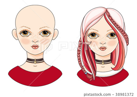 Avatar beautiful girl with exotic hairstyle Avatar beautiful girl with exotic hairstyle 38981372