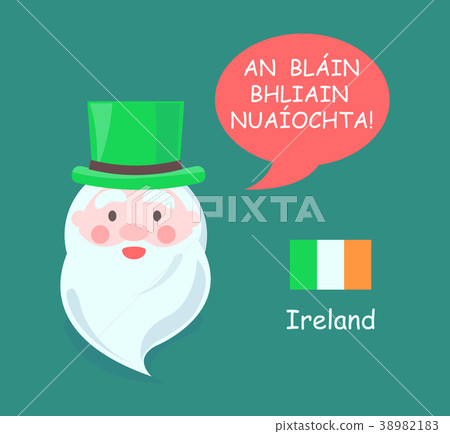 Irland Santa Claus Banner Vector Illustration 38982183