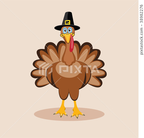 vector turkey card for thanksgiving day 38982276