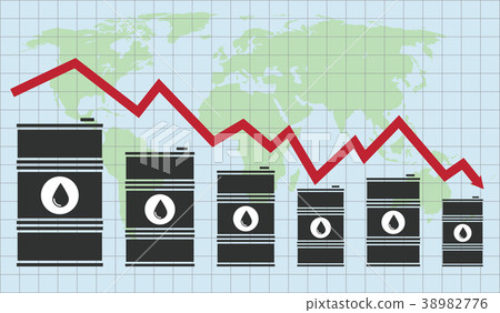 vector crude oil price financial chart 38982776