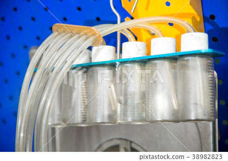 A close-up diagnostic stand with fuel flasks for A close-up diagnostic stand with fuel flasks for 38982823
