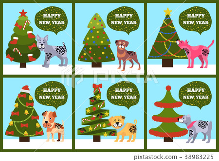 Greeting Cards on Green Merry wish Puppy Tree Set Greeting Cards on Green Merry wish Puppy Tree Set 38983225
