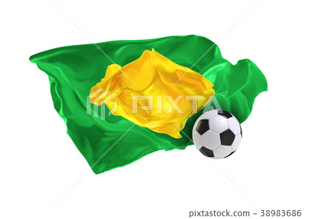 The national flag of Brasil. FIFA World Cup 38983686