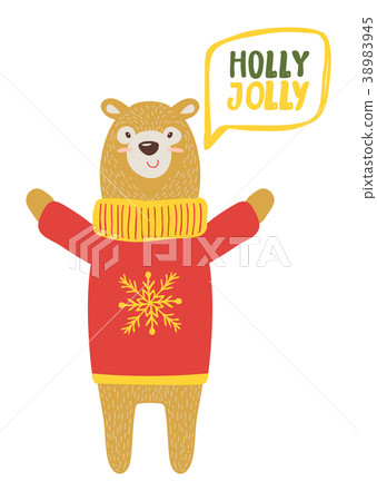Holly Jolly Congratulation Vector Illustration Holly Jolly Congratulation Vector Illustration 38983945