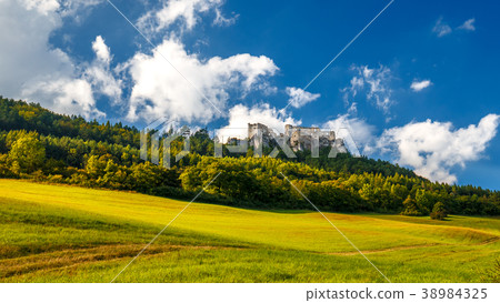 The ruins of a medieval castle Lietava. 38984325
