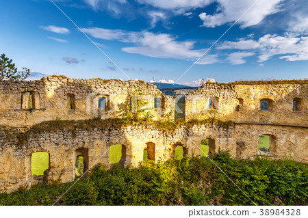 Wall of the ruins of a medieval castle Lietava. Wall of the ruins of a medieval castle Lietava. 38984328