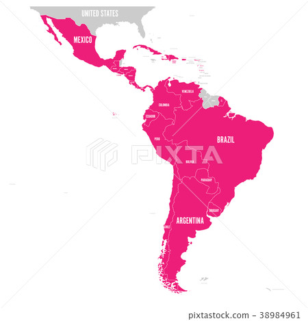 Political map of Latin America. Latin american 38984961