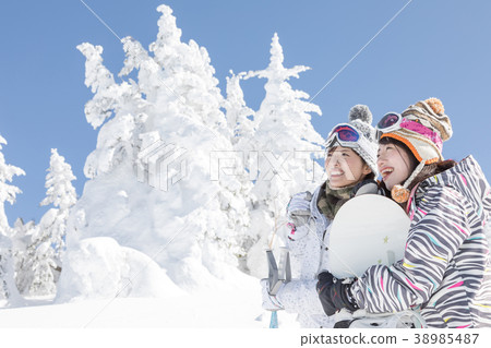 滑雪滑雪板冰 38985487