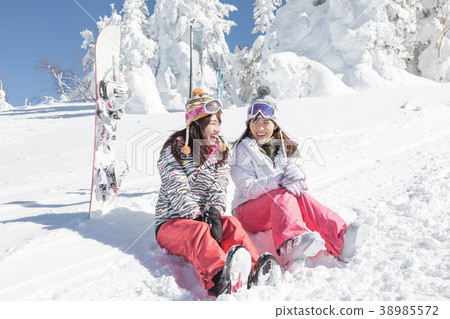 Ski snowboard ice cream break Ski snowboard ice cream break 38985572