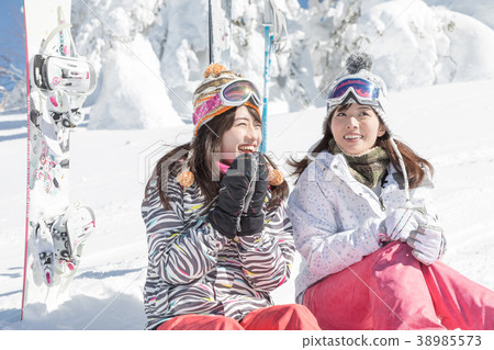 Ski snowboard ice cream break Ski snowboard ice cream break 38985573