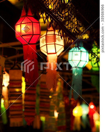 lamp lighting made of THAI traditional hand crafts 38986966