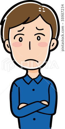 Illustration of troubled men Illustration of troubled men 38987234