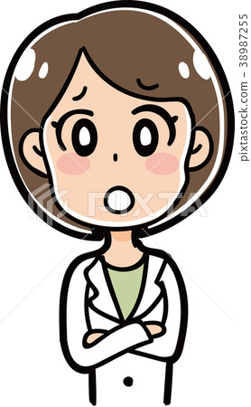 Illustration of a distressed female doctor Illustration of a distressed female doctor 38987255