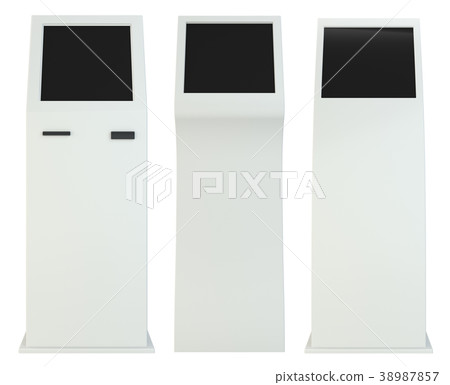 Set information terminal. interactive kiosk on Set information terminal. interactive kiosk on 38987857