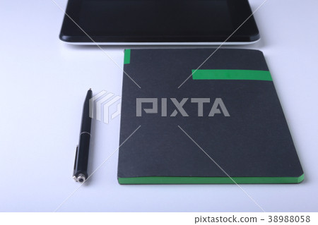 Business concept. Top view of spiral notebook, Business concept. Top view of spiral notebook, 38988058