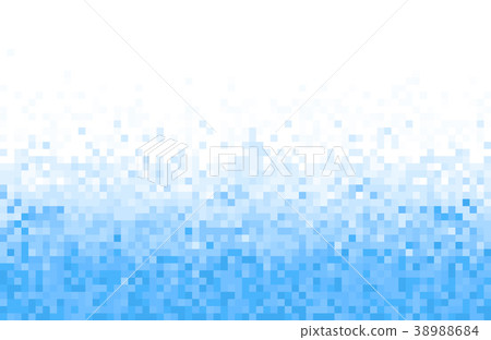 Blue pixel square tiled mosaic background 38988684