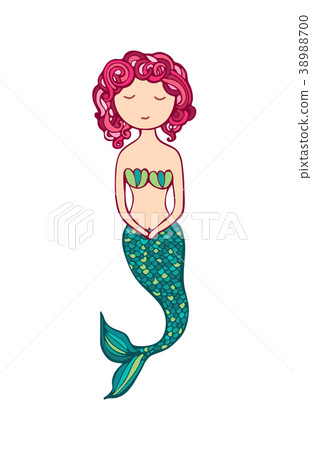 Cute little mermaid. Lovely siren 38988700