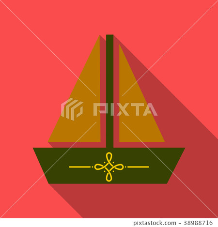 Summer Travel Design - Sail Boat - Stock Illustration [38988716] - PIXTA