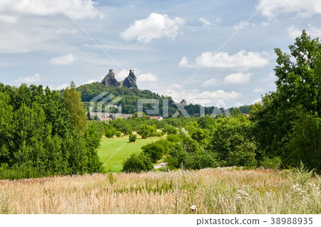 Ruin of medieval gothic castle Trosky 38988935