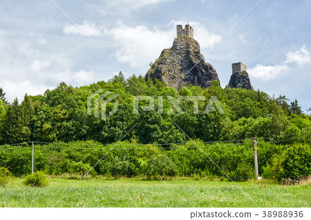 Ruin of medieval gothic castle Trosky 38988936