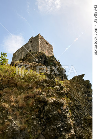 ruin of medieval gothic castle Trosky 38988942