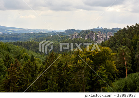 ruin of medieval gothic castle Trosky 38988958