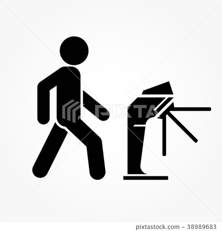 Underground turnstile - icon of people 38989683