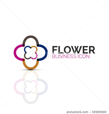 Abstract flower or star minimalistic linear icon Abstract flower or star minimalistic linear icon 38989880