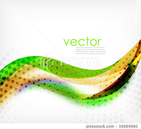 Vector colorful wavy stripe on white background Vector colorful wavy stripe on white background 38989960