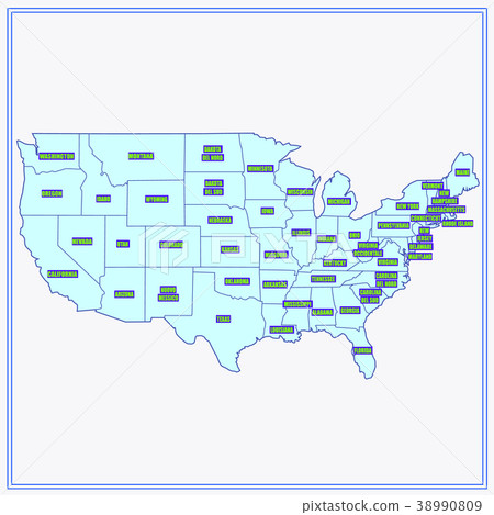 United States of America Map. Illustration. United States of America Map. Illustration. 38990809