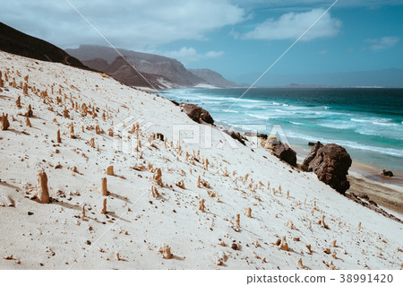Bizarre sandstone formations in the lunar 38991420