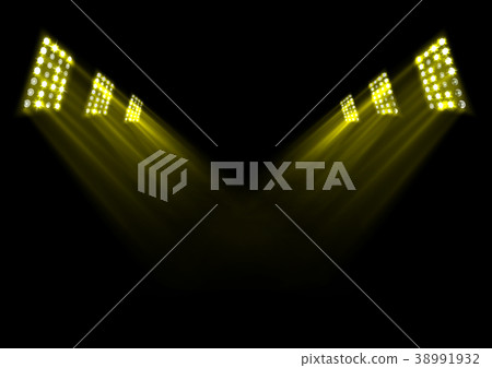 Gold stage lights background 38991932