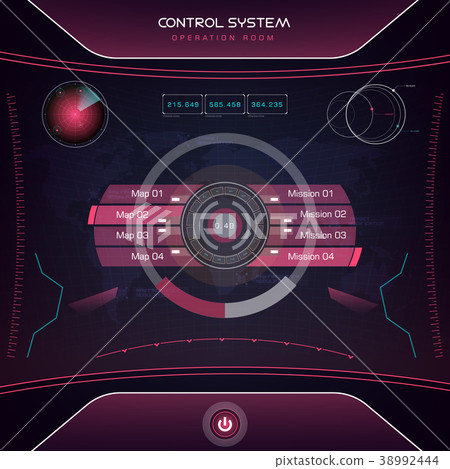 Interface UI design graphic illustration HUD 38992444