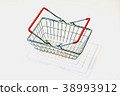 Shopping basket with red handle  38993912