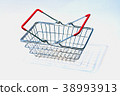 Shopping basket with red handle  38993913