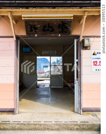 JR Hiei Station Esoyama Station which runs along the shore of San-in Geopark 38995513