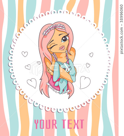 friendly girl illustration friendly girl illustration 38996060