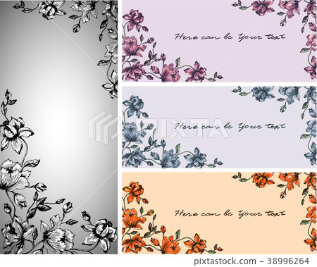 Greeting card with flowers 38996264