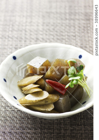 Stir fry with burdock and konjac 20 38996643