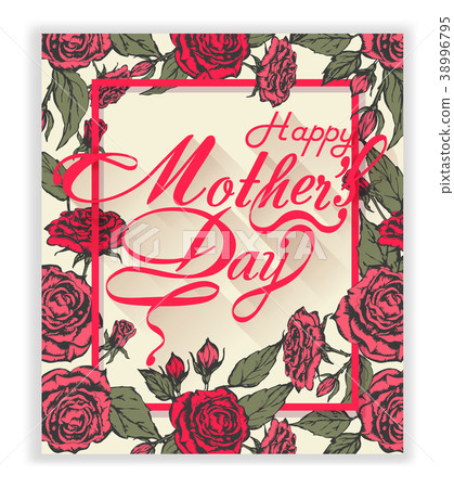 Happy Mothers;s Day Typographical Design Card Happy Mothers;s Day Typographical Design Card 38996795