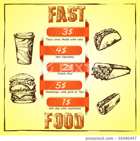 Fast food menu 38996947