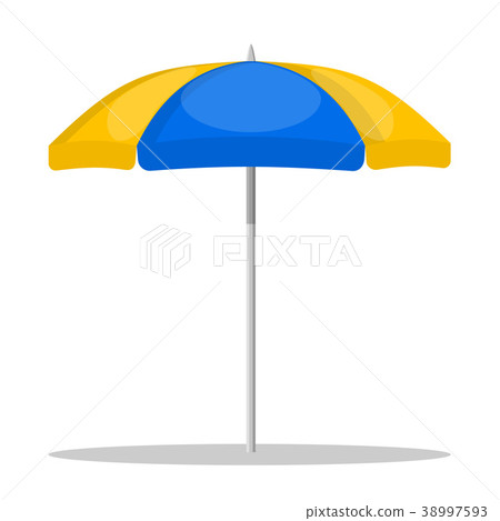 beach umbrella on white background 38997593