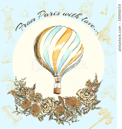 Paris France fashion postcard, Welcome Paris France fashion postcard, Welcome 38998059