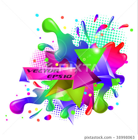 Colorful Paint of paint. Vector 38998063