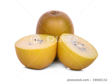 whole and half yellow or gold kiwi fruit isolated whole and half yellow or gold kiwi fruit isolated 39000132