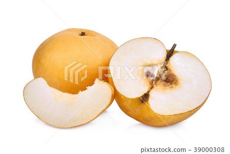 whole and half wiht slice of snow pear fruit whole and half wiht slice of snow pear fruit 39000308