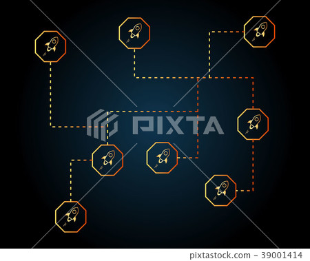 Blockchain stellar style networking background - Stock Illustration ...