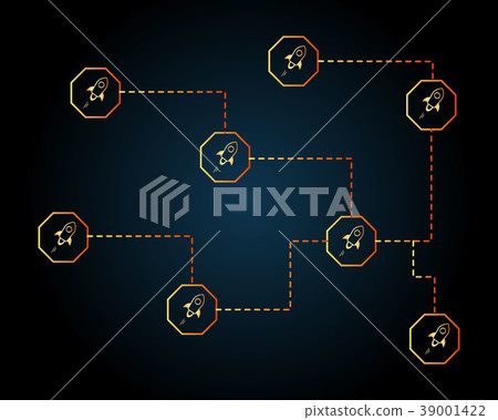Blockchain stellar style networking background - Stock Illustration ...