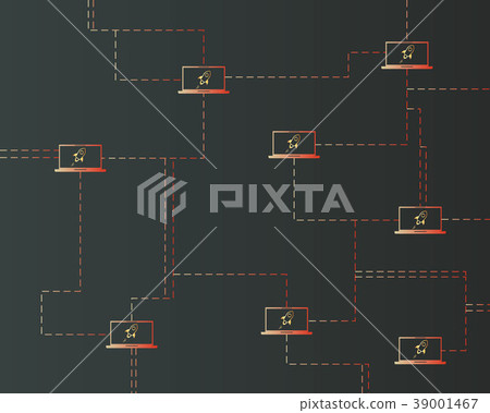 Blockchain stellar network style background - Stock Illustration ...
